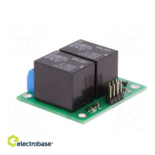 Module: relay | Channels: 2 | 5VDC | max.250VAC | 10A | pin strips,screw фото 6