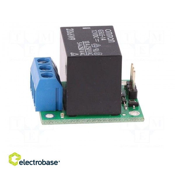 Module: relay | Ch: 1 | 12VDC | max.250VAC | 10A | Uswitch: max.125VDC image 3