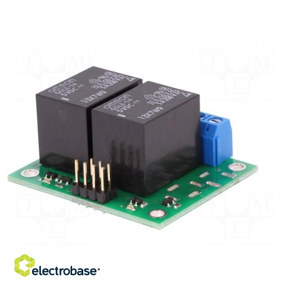 Module: relay | Channels: 2 | 5VDC | max.250VAC | 10A | pin strips,screw фото 8