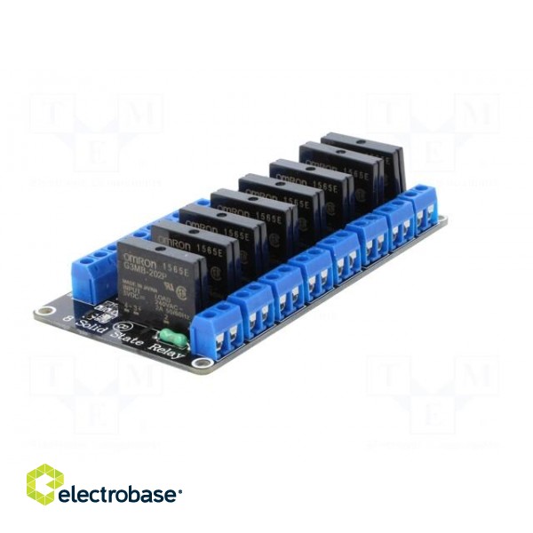 Module: relay | solid state relay | Channels: 8 | 5VDC | max.240VAC | 2A image 2