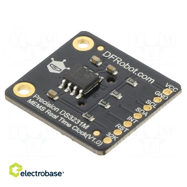 Module: RTC | DS3231M | I2C | 3.3÷5.5VDC | RTC battery,pin strips фото 2