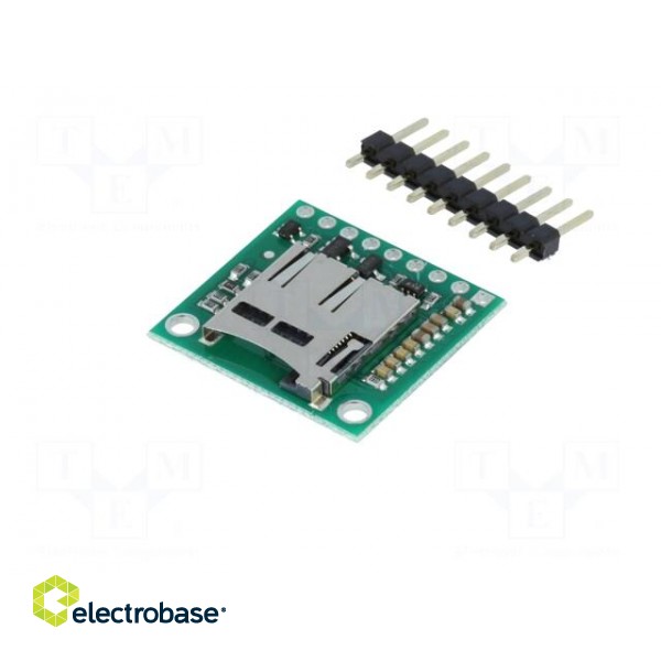 Module: adapter | SD micro | 5VDC | SD Micro,pin strips paveikslėlis 2