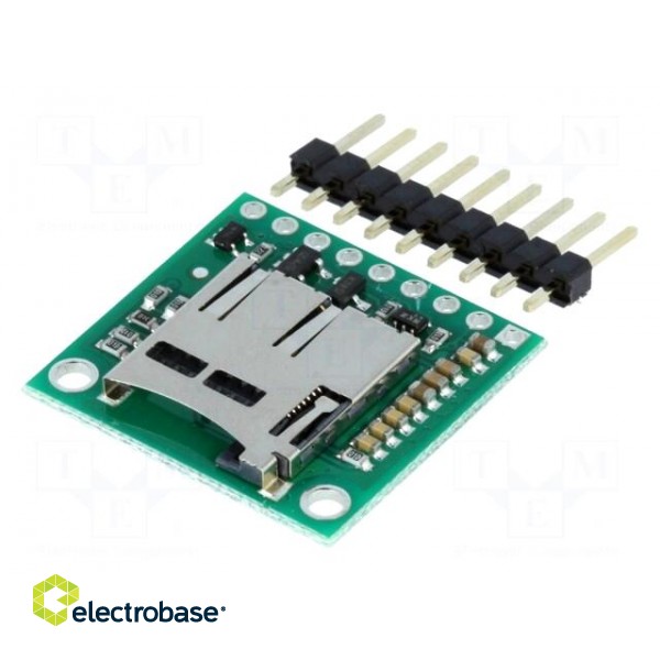 Module: adapter | SD micro | 5VDC | SD Micro,pin strips paveikslėlis 1