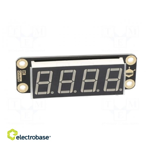 Display: LED | No.char: 4 | green | 67x22mm | 5VDC | Interface: I2C фото 9