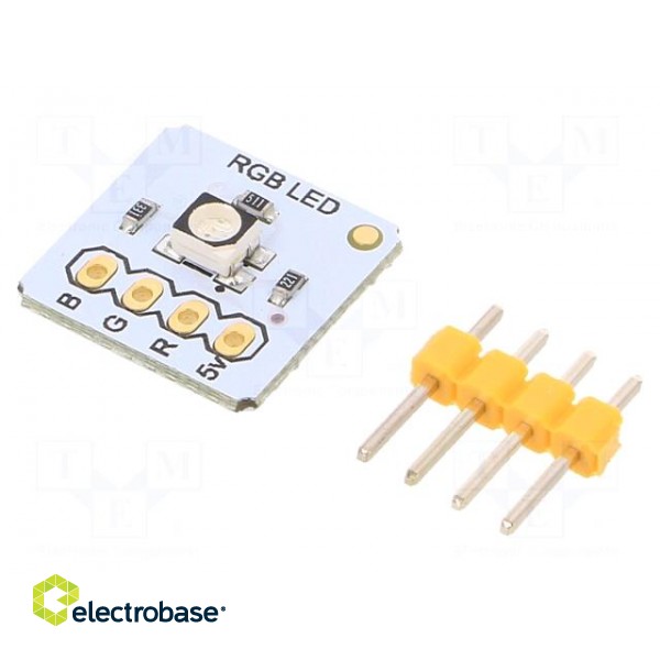 Module: LED | 3.3÷5VDC | 13x13mm | Colour: RGB | Case: 3528