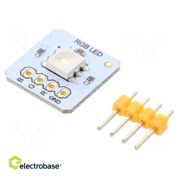 Module: LED | 3.3÷5VDC | 15x15mm | Colour: RGB | Case: 5050