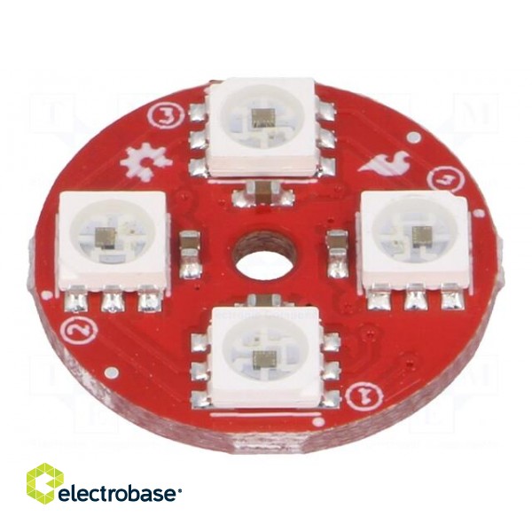 Module: LED controller | 5VDC | APA102C | 21.5x21.5x3.2mm | round