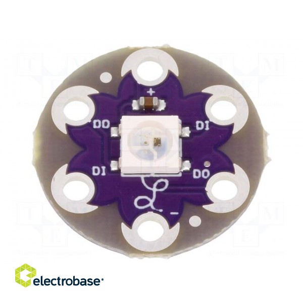 Module: LED | LilyPad | WS2812B | RGB,mix colours | metalic holes
