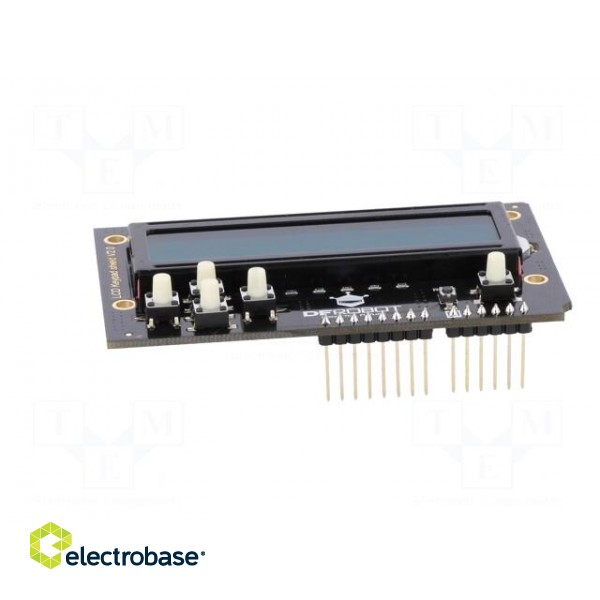 Display: LCD | 16x2 | 87x52x14.8mm | LED | Interface: I2C | pin strips image 3