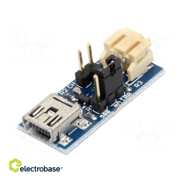 Module: Li-Po/Li-Ion charger | 5VDC | USB B mini фото 1