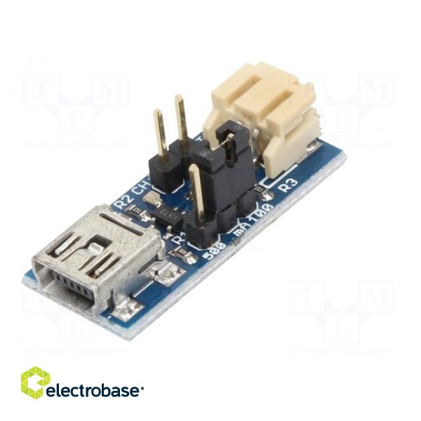 Module: Li-Po/Li-Ion charger | 5VDC | USB B mini фото 2