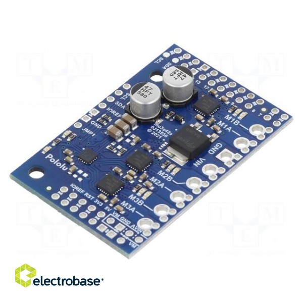 DC-motor driver | Motoron | I2C | Icont out per chan: 2A | Ch: 3