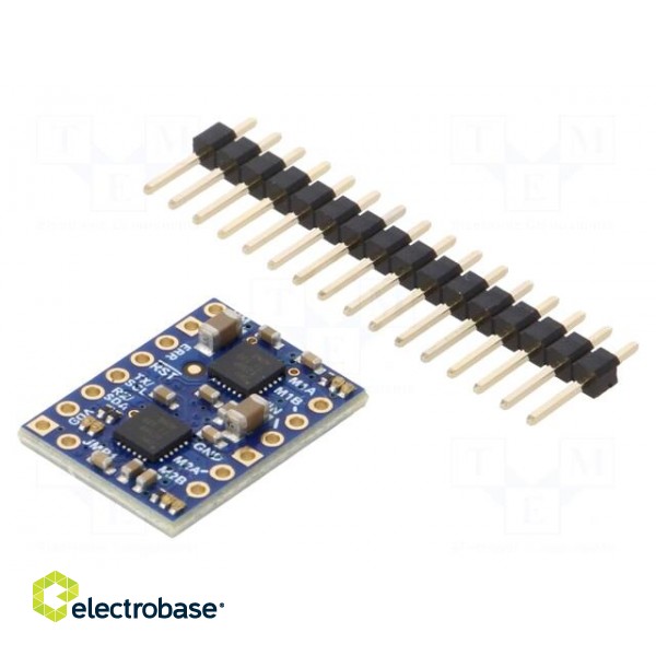 DC-motor driver | Motoron | I2C | Icont out per chan: 1.8A | Ch: 2