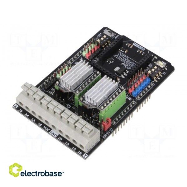 Stepper motor controller | DRV8825 | 1.5A | Uin mot: 8.2÷45V | black