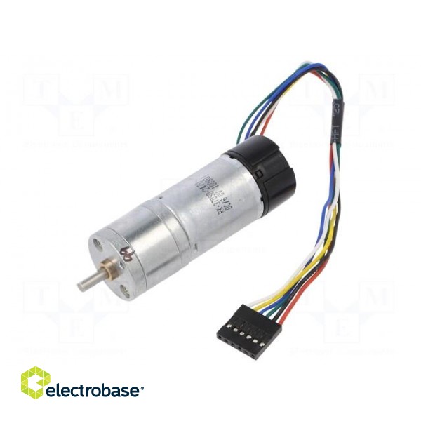 Motor: DC | with encoder,with gearbox | HP | 6VDC | 6.5A | 97rpm | 103g image 1