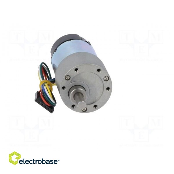 Motor: DC | with gearbox | 24VDC | 3A | Shaft: D spring | 140rpm | 70: 1 image 9