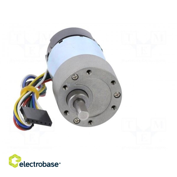 Motor: DC | with gearbox | 24VDC | 3A | Shaft: D spring | 1600rpm | 6.25: 1 image 9