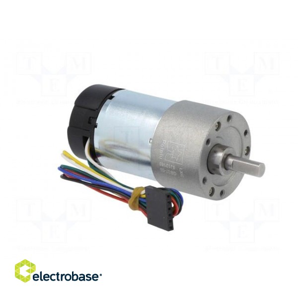 Motor: DC | with gearbox | 24VDC | 3A | Shaft: D spring | 200rpm | 50: 1 image 8