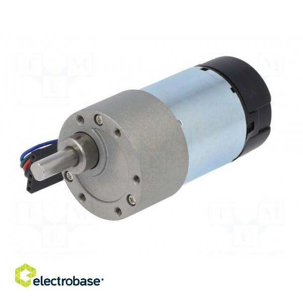 Motor: DC | with gearbox | 24VDC | 3A | Shaft: D spring | 330rpm | Ø: 37mm image 2