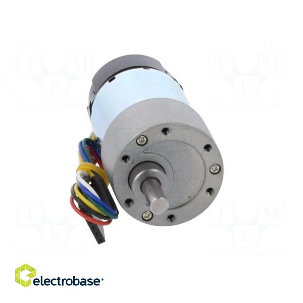 Motor: DC | with gearbox | 24VDC | 3A | Shaft: D spring | 530rpm | Ø: 37mm image 9