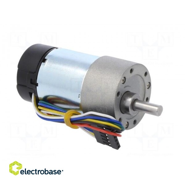 Motor: DC | with gearbox | 24VDC | 3A | Shaft: D spring | 530rpm | Ø: 37mm image 8