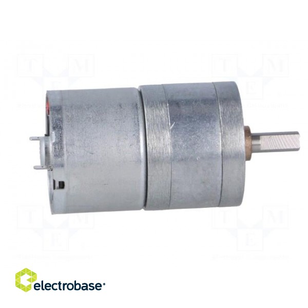 Motor: DC | with gearbox | 2÷7.5VDC | 600mA | Shaft: D spring | 357rpm image 7