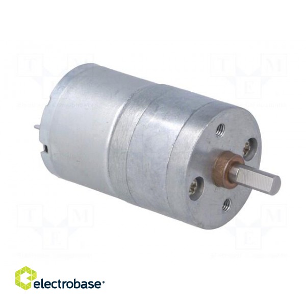 Motor: DC | with gearbox | 2÷7.5VDC | 600mA | Shaft: D spring | 357rpm image 8
