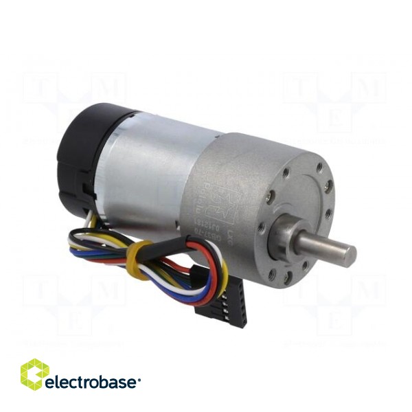 Motor: DC | with gearbox | 6÷12VDC | 5.5A | Shaft: D spring | 150rpm image 8