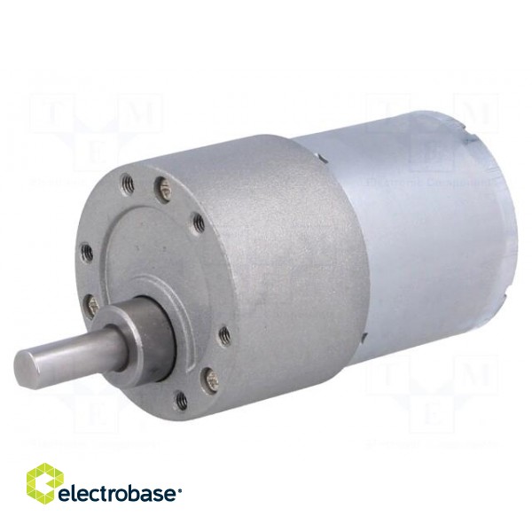 Motor: DC | with gearbox | 6÷12VDC | 5.5A | Shaft: D spring | 200rpm image 1