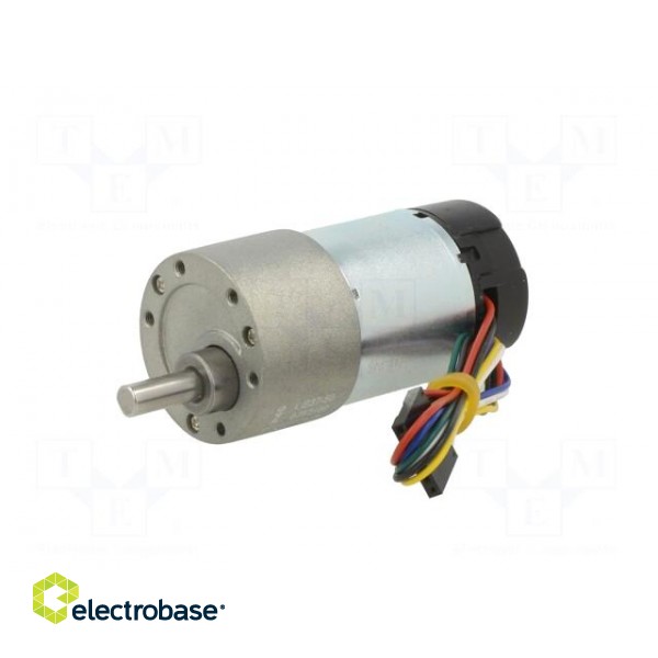 Motor: DC | with gearbox | 6÷12VDC | 5.5A | Shaft: D spring | 200rpm image 2