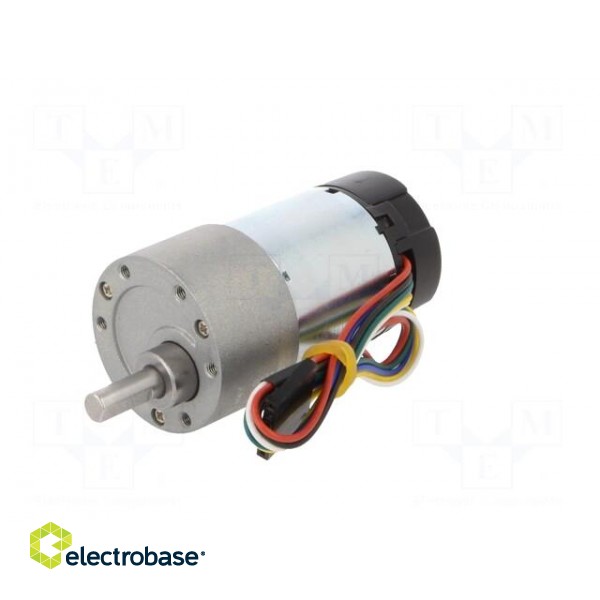 Motor: DC | with gearbox | 6÷12VDC | 5.5A | Shaft: D spring | 330rpm image 2