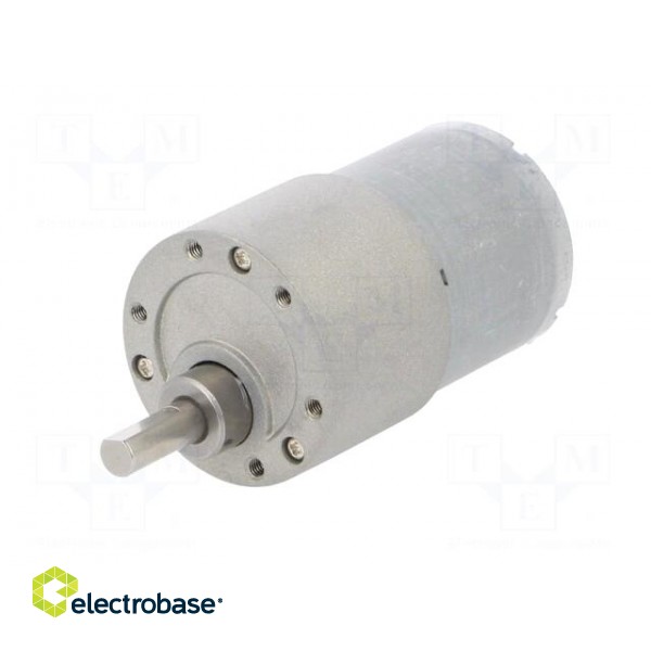Motor: DC | with gearbox | 6÷12VDC | 5.5A | Shaft: D spring | 76rpm image 2