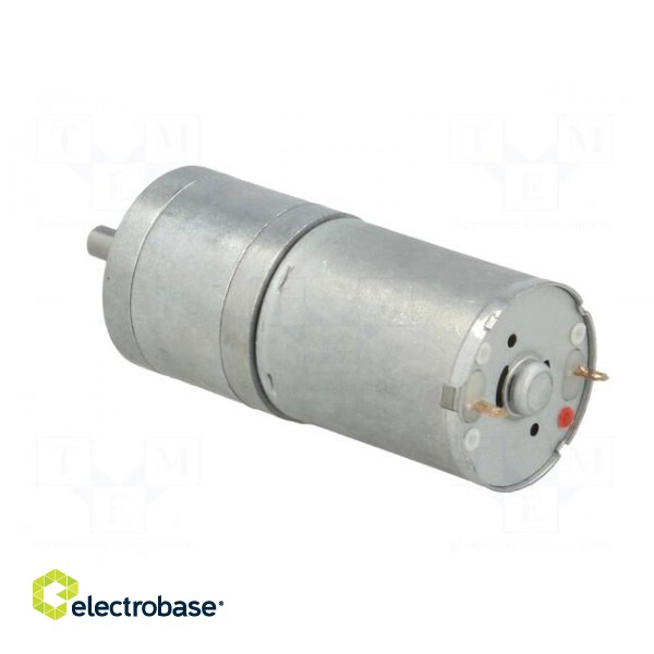 Motor: DC | with gearbox | HP | 12VDC | 5.6A | Shaft: D spring | 130rpm image 4