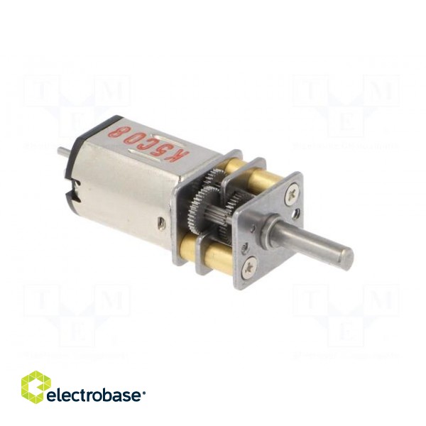 Motor: DC | with gearbox | HP | 6VDC | 1.6A | Shaft: D spring | 84rpm image 8