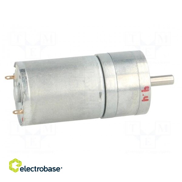 Motor: DC | with gearbox | HP | 6VDC | 6.5A | Shaft: D spring | 2150rpm image 7