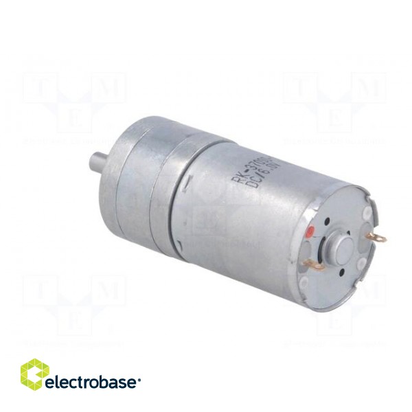 Motor: DC | with gearbox | HP | 6VDC | 6A | Shaft: D spring | 990rpm image 4