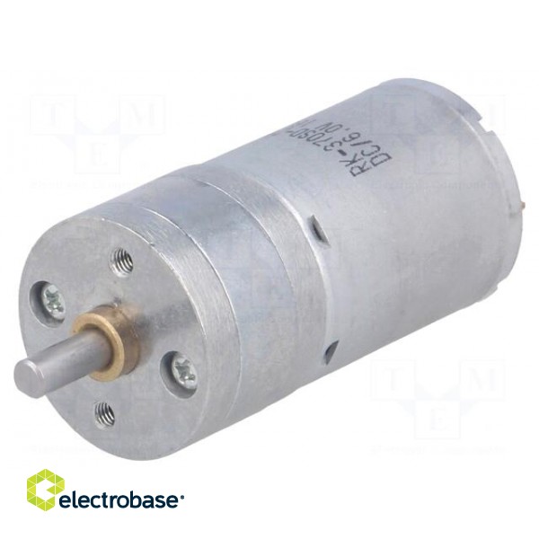 Motor: DC | with gearbox | HP | 6VDC | 6A | Shaft: D spring | 990rpm image 1