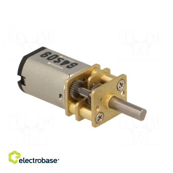 Motor: DC | with gearbox | HPCB | 6VDC | 1.5A | Shaft: D spring paveikslėlis 8