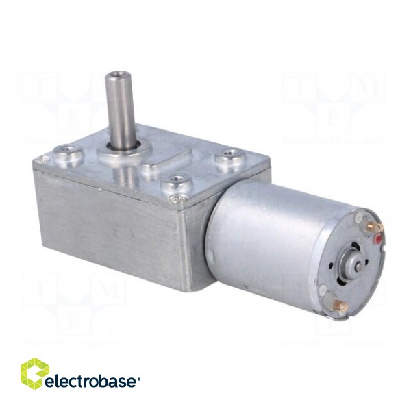 Motor: DC | with worm gear | 3÷9VDC | 1A | Shaft: D spring | 160rpm | 37: 1 image 8