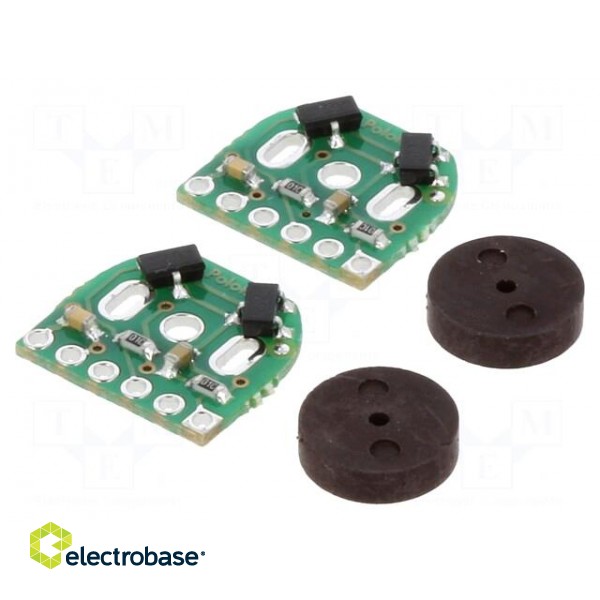Sensor: Hall | Pcs: 2 | encoders,magnet | 2.7÷18VDC | Series: HPCB