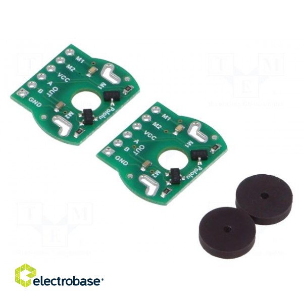 Sensor: Hall | Pcs: 2 | encoders,magnet | 2.7÷18VDC | soldered