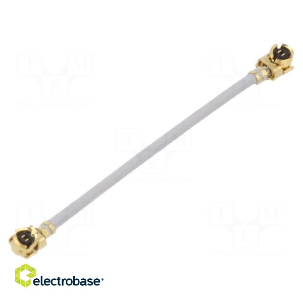 Cable: coaxial | Cable: 1.13 mm Micro-cable | 0.039m | female | female paveikslėlis 1