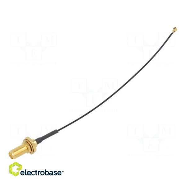 Cable: coaxial | Cable: 1.13 mm Micro-cable | 0.15m | AMC,SMA | female фото 1