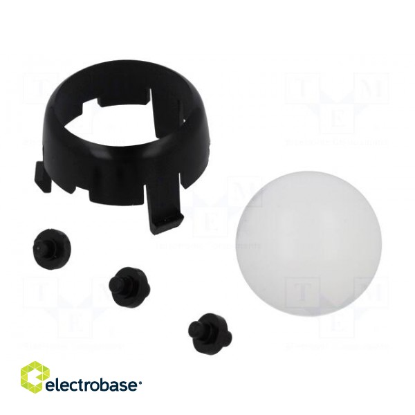 Ball casters | black | Kit: ball,housing | push-in | Tip mat: plastic image 1