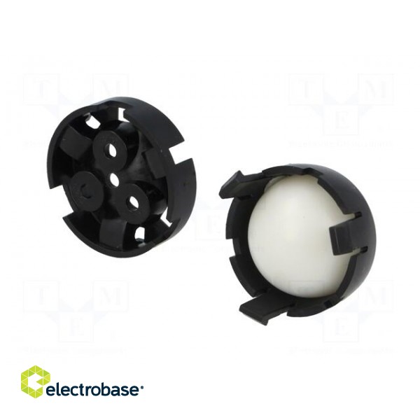 Ball casters | Kit: ball,housing | screw | Ø: 34mm | Tip mat: plastic image 6