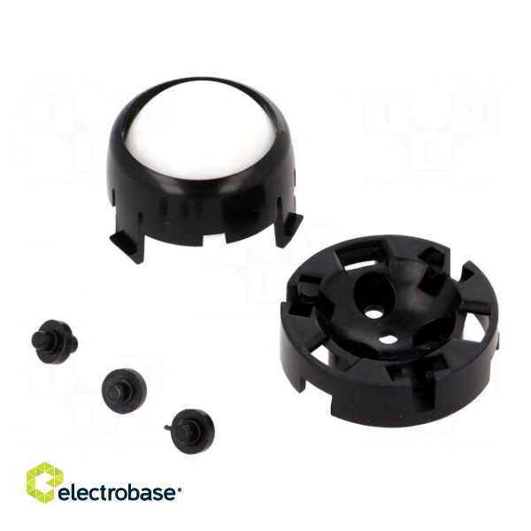 Ball casters | Kit: ball,housing | screw | Ø: 34mm | Tip mat: plastic image 1