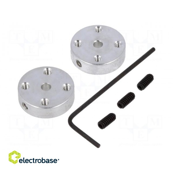 Bracket wheel | Kit: adapter,allen wrench,mounting screws | 2pcs.