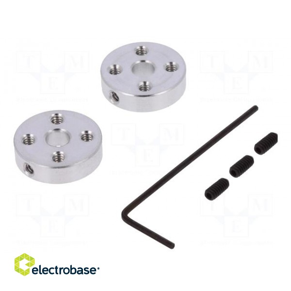 Bracket wheel | Kit: adapter,allen wrench,mounting screws | 2pcs.