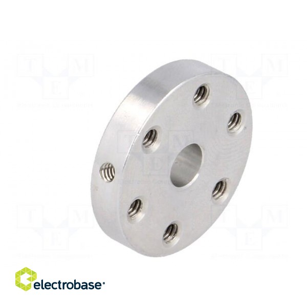 Bracket wheel | Shaft: smooth | Pcs: 2 | Shaft dia: 6mm | Ø: 25.4mm image 4