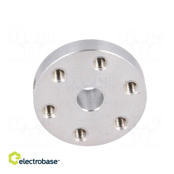 Bracket wheel | Shaft: smooth | Pcs: 2 | Shaft dia: 6mm | Ø: 25.4mm image 5